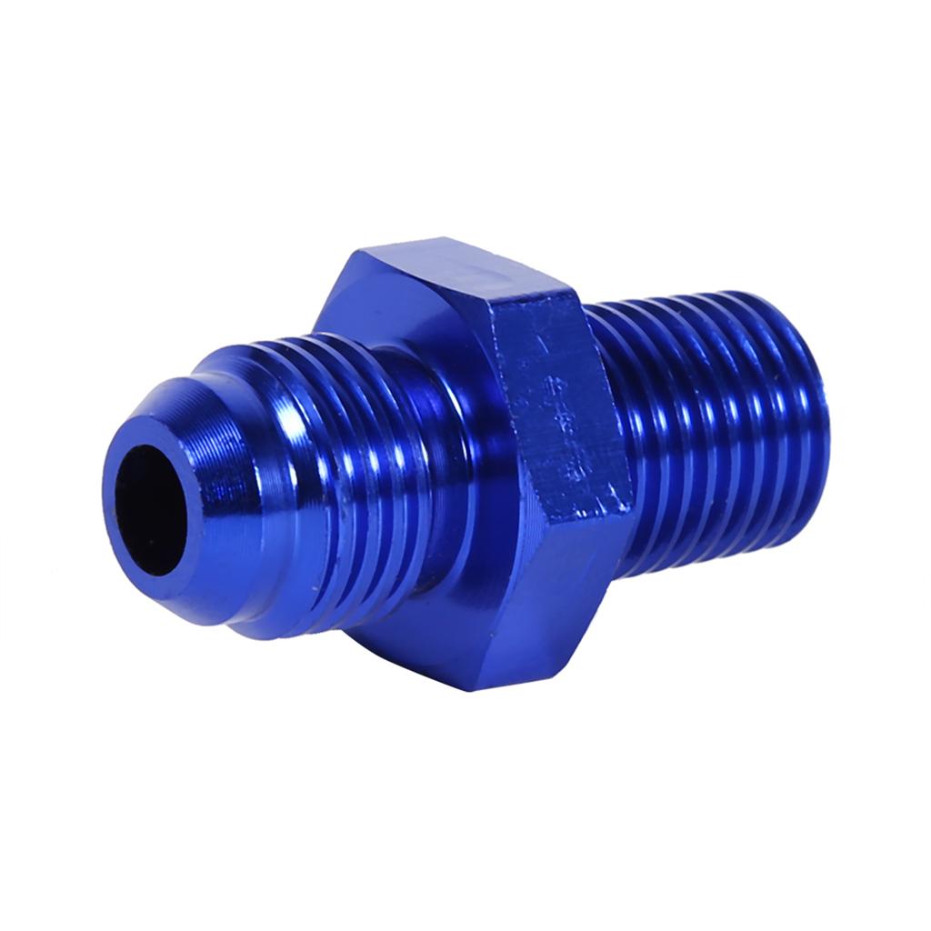 Aluminium AN6 Zu NPT 14 "Heizöl Armaturen Gerade Adapter Auto Blau