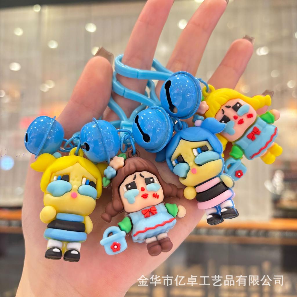 Epoxidová plačící miminko klíčenka zvonek panenka studentská taška pár dekorativní malý dárek