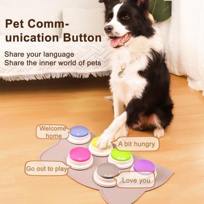 Hundetraining-Knopf Sprachaufzeichnungsknopf Haustiertraining-Buzzer Zweite Aufnahme und Wiedergabe Interaktive Kommunikation