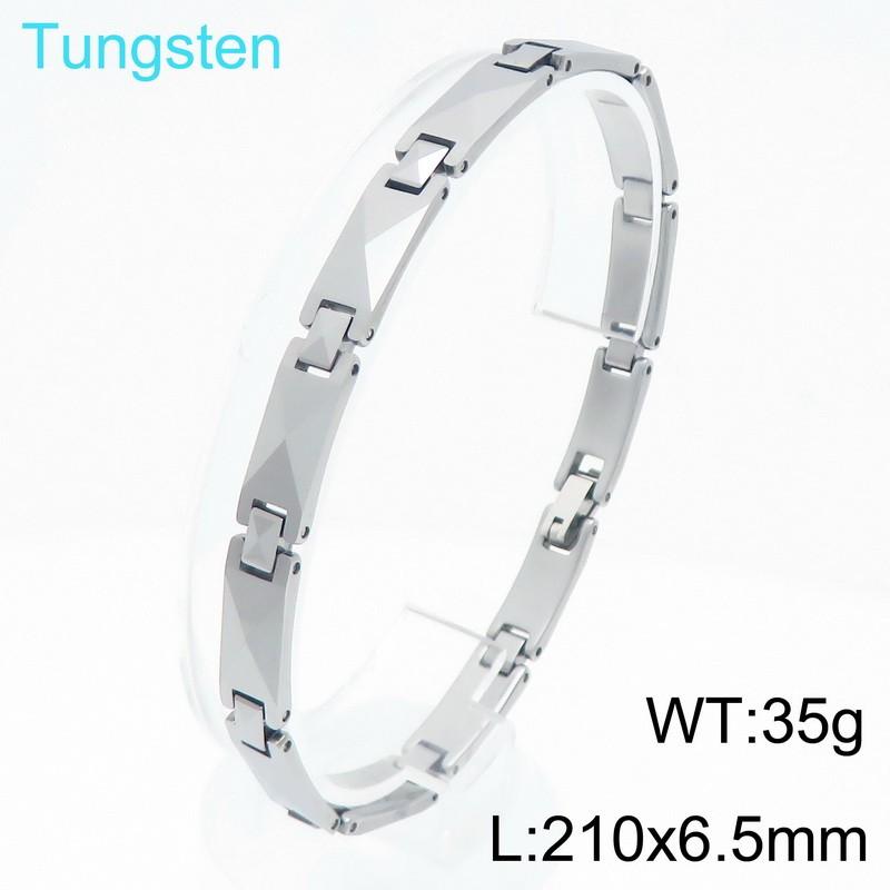 Gold Color Tungste Bracelet for Men Geometric Link Wristband Minimalist Jewelry Daily Casual Party Accessory Gift