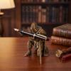 Funny 3D Printing Knight Ornaments Creative Desktop Accessory Kneeling Knight Pen Holder  Office