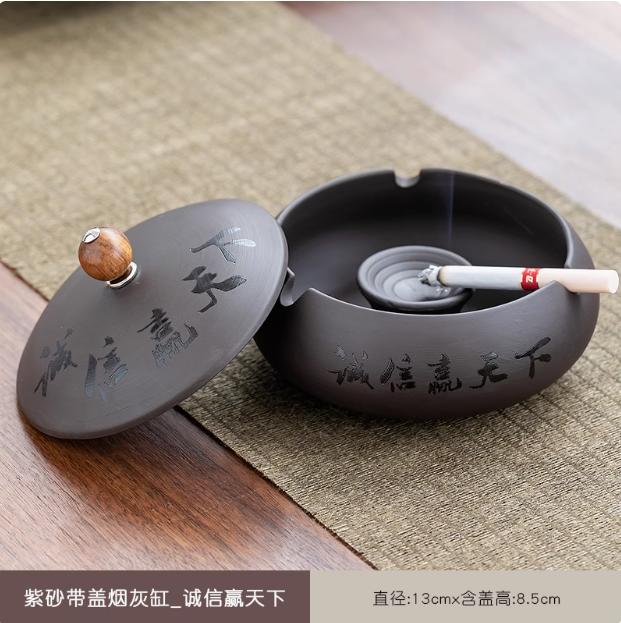 Retro Windproof Ceramic Ashtray with Lid Home Decor Accessories Ashtray Living Room Bar Cigarette Accessories Boyfriend Gift