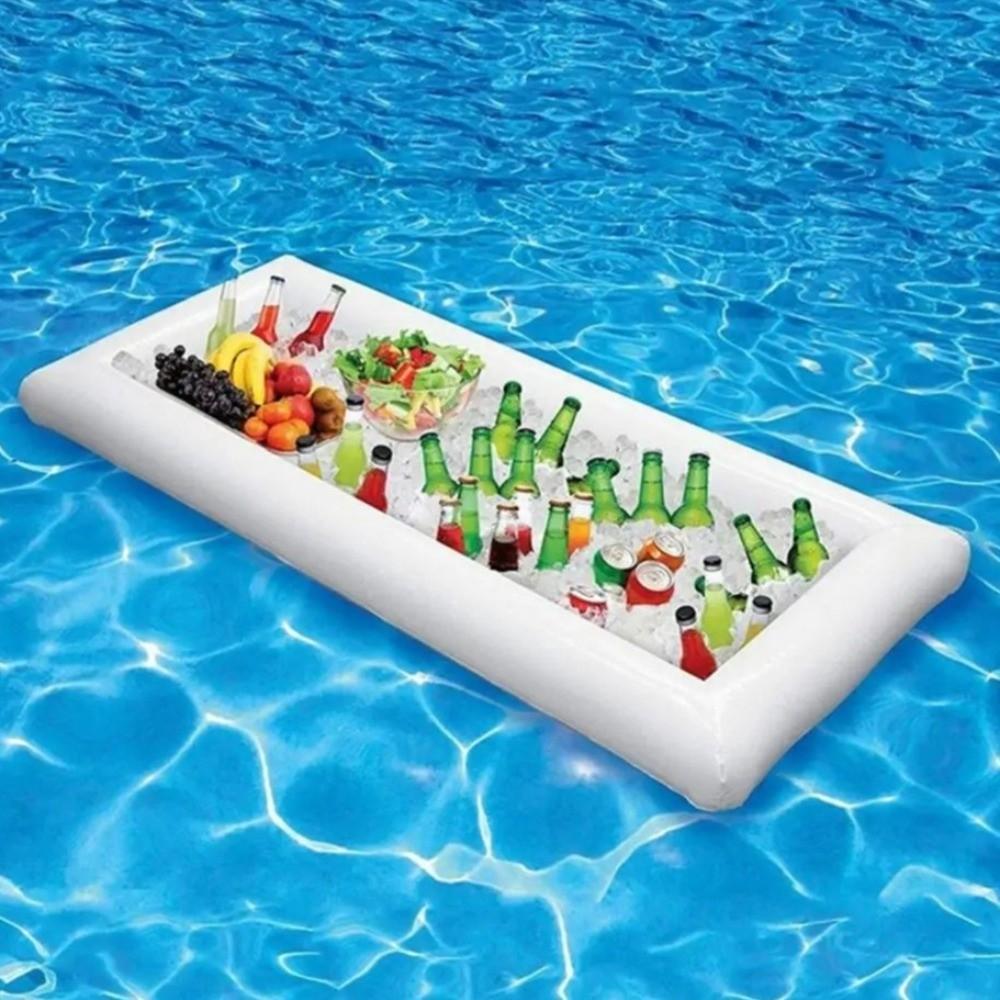 Multi-functional Inflatable Serving Bar PVC Pool Float Tray Inflatable Floating Tray Camping