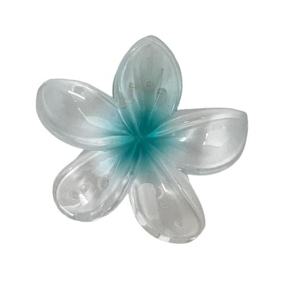 Flower Shape Beach Vacation Shark Clip Gradient Color Anti-slip Teeth Back Head Strong Grip Hair Claw Hair Accessories