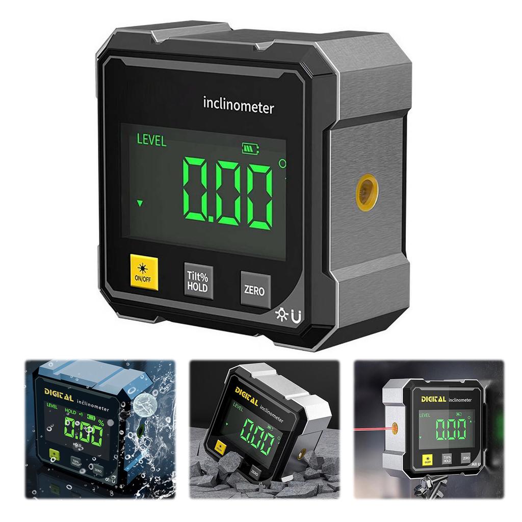 Digital Angle Measure Instrument USB Charging Table Saw Miter Protractor Slope Measuring Meter Woodworking Measuring Tool