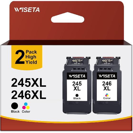 245XL 246XL Combo Pack Remanufactured Ink Cartridges Replacement for Canon 245XL 246XL PG-245XL CL246XL Ink cartridges for Pixma TS3122 MG2522 TS3322