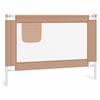 VidaXL Child Bed Safety Barrier Taupe 90x25 Cm Fabric