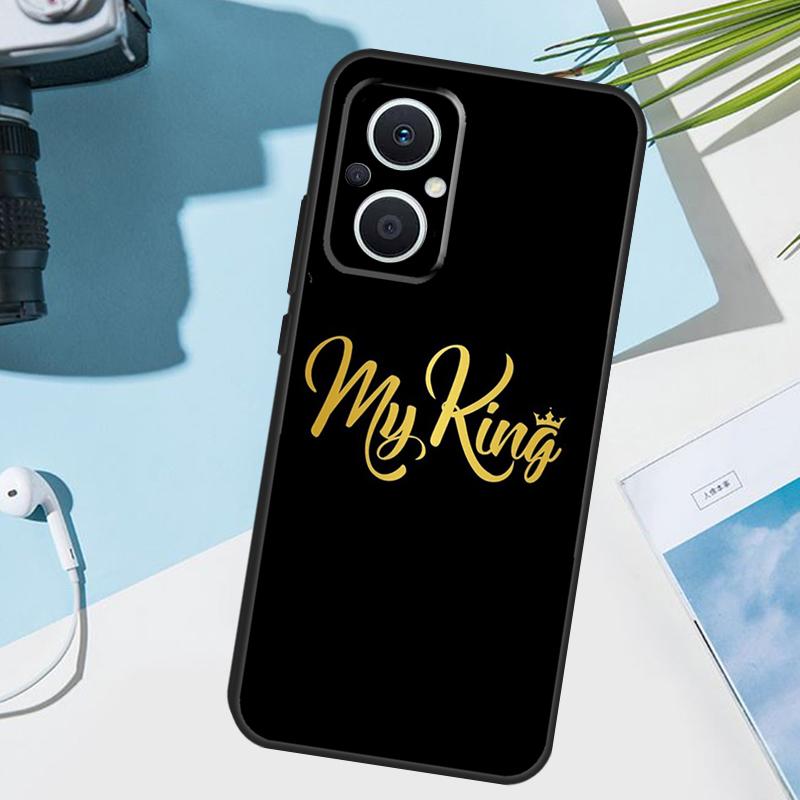 King Queen Couple Lovers Cover For OPPO Reno 12 F 13F 14F 11F 10 11 13 14 Pro 7 8 Lite OPPO Find X9 X5 X6 X8 Pro Case