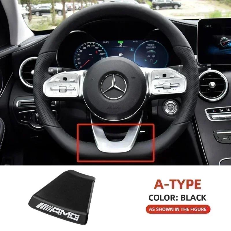 Horké W221 2025 Pro Mercedes-Benz Pro Logo AMG Samolepka na volant Kryt emblému auta Samolepka na interiér Nálepka Pro AMG Mercedes Ben YX4