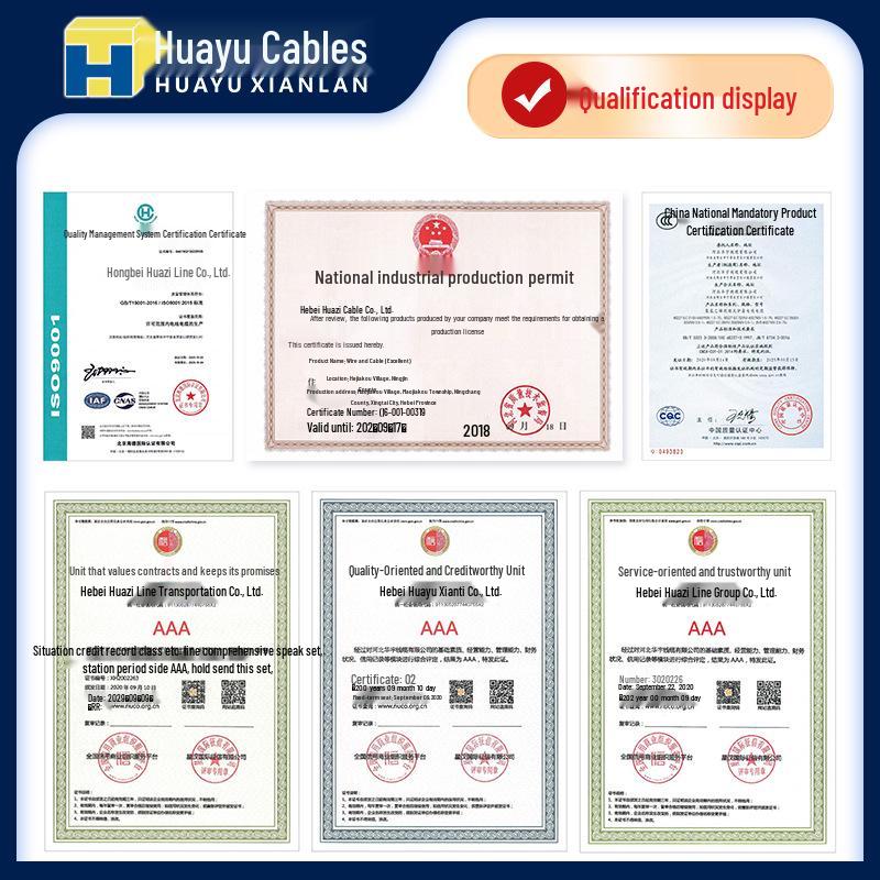 National Standard YZ/YC Waterproof Rubber Sheathed Copper Core Marine Cable, Black
