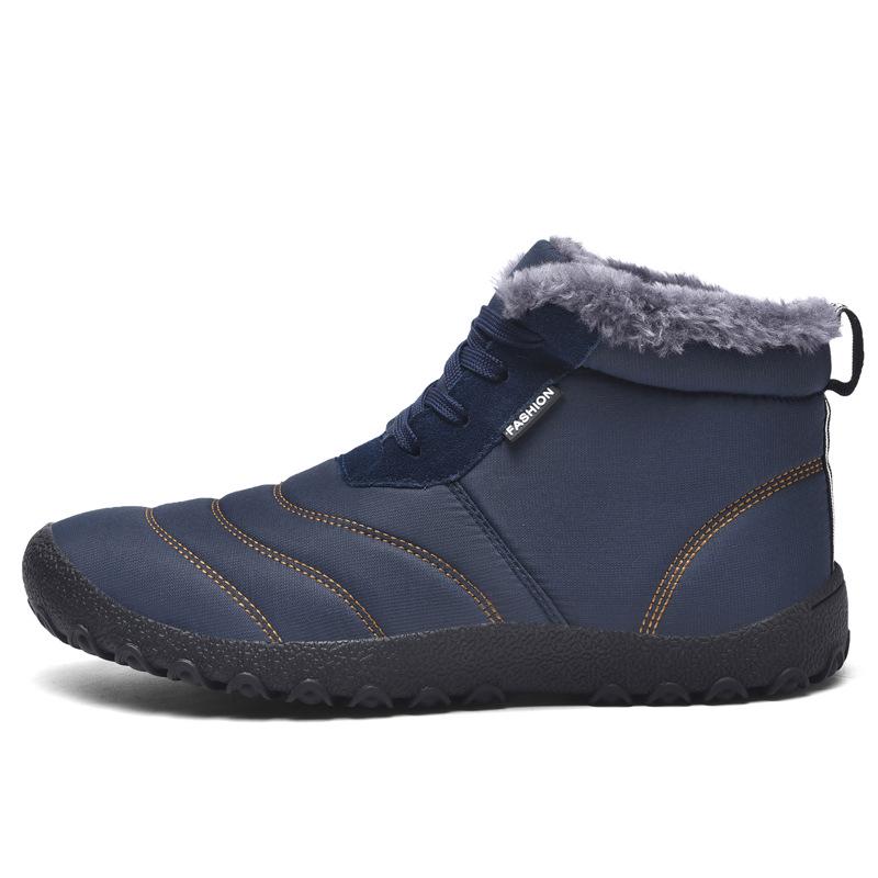Men's Mid-Cut Warm Snow Boots - Large Size, Thick Velvet, Winter Casual Shoes