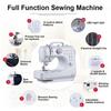 12 Needle Portable Sewing Machine Mini Electric Household Manual Repair Sewing Pressing Foot Pedal Beginner