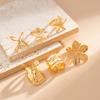 Ingemark 6 Stück/Set Retro Seestern Blume Knöchelringe Set für Damen Böhmen Imitation Perlen Offener Gelenkring Schmuck 2026 Neu