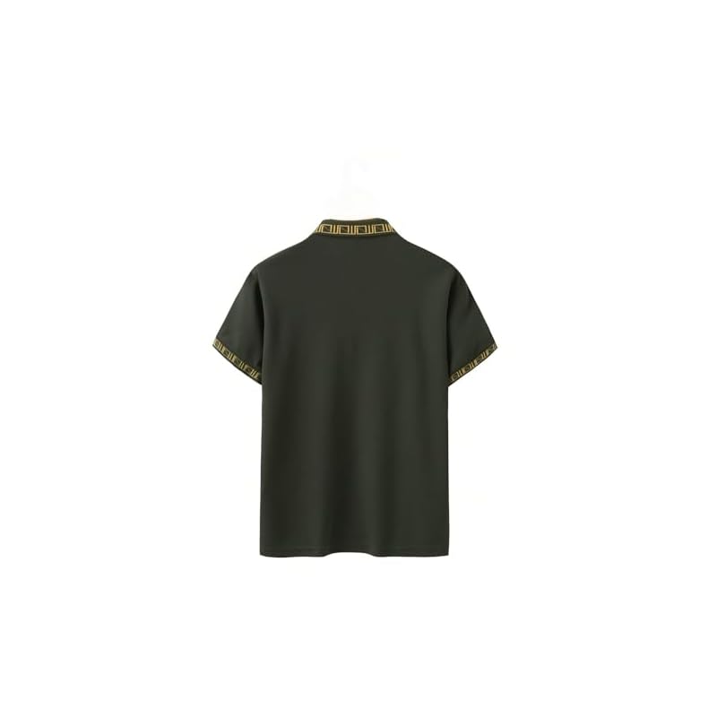 Greciilooks Solid Regular Fit Polo Casual For Men Stylish Latest | Half Sleeve T Shirt (GlMt1129_Green )