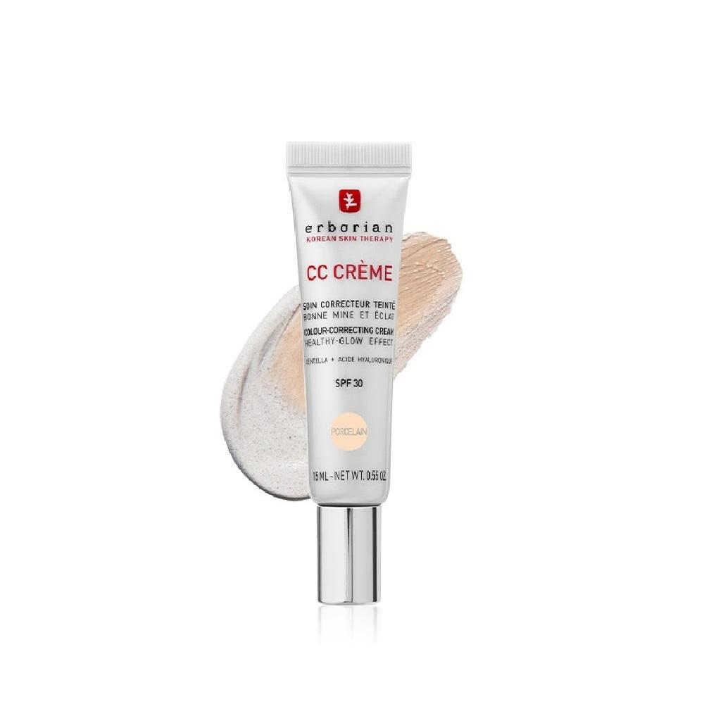 ERBORIAN CC Cream Porcelain SPF30 Skin Tone Correcting & Natural Coverage Mini Set 15ml x 2