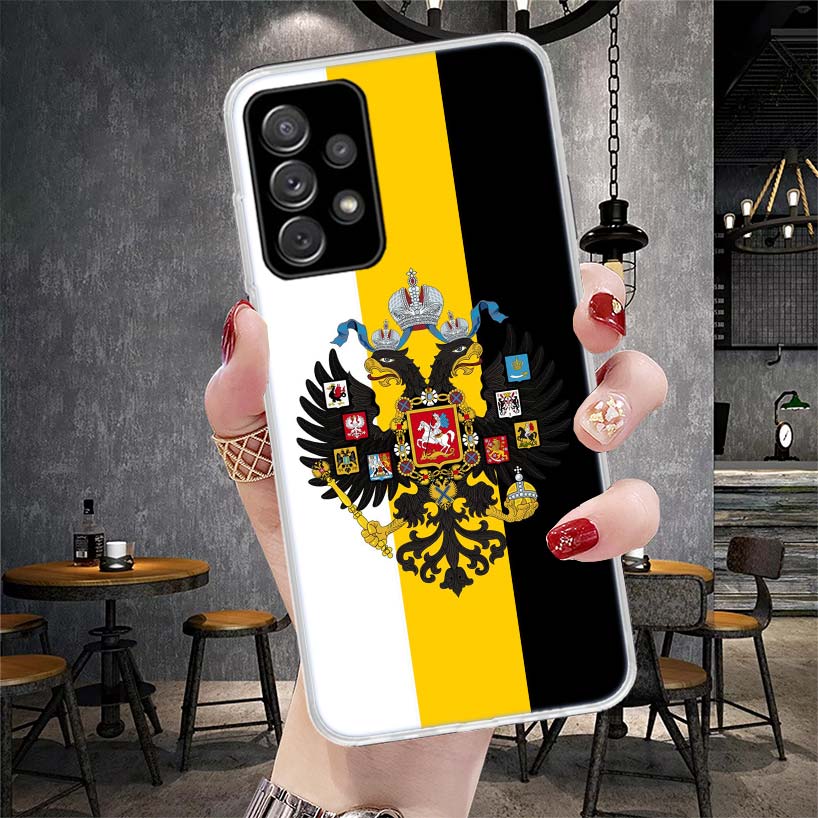 Russia Russian Flags Emblem Soft Phone Case For Samsung Galaxy A12 A22 A32 A52 A72 A02S A51 A50S A71 A70 A31 A20S Note 20 Ultra