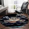 1pc Demon Slayer1 Print Round Carpet Chair Round Carpet Suitable for Bedroom Living Room Home Decorative Carpet