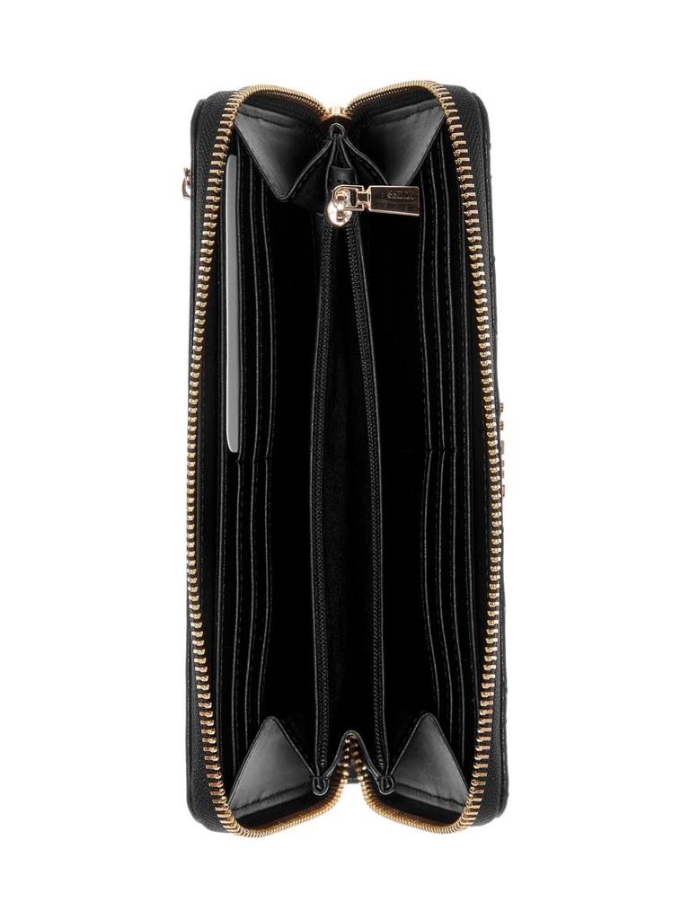 Guess Jane SLG Large Zip Around Wallet In Black
