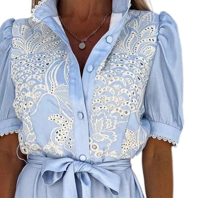 Moteriška suknelė su raišteliais Vasarinė Elegantiška Viengubo Krūtinės Pūstomis Rankovėmis Maxi Suknelė Vestidos Bohemiška Vasarinė Suknelė Šventinė Suknelė