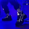High top men's shoes new trendy shoes thick soled height increasing shoes  breathable sports and leisure  black shoes white shoe