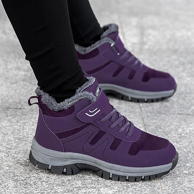 Large cotton shoes winter high-top velvet thickened warm cotton boots outdoor Harbin snow boots 35