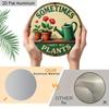 2D Flat 1pc Humorous Garden Aluminum Sign Round Decorative Hanging Ornament, Home Kitchen Garden Balcony Fence Decor, Indoor/Outdoor Door Wall Art