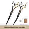 All-Steel Pet Grooming Scissors Set - Includes Curved Dog Hair Cutting Scissors