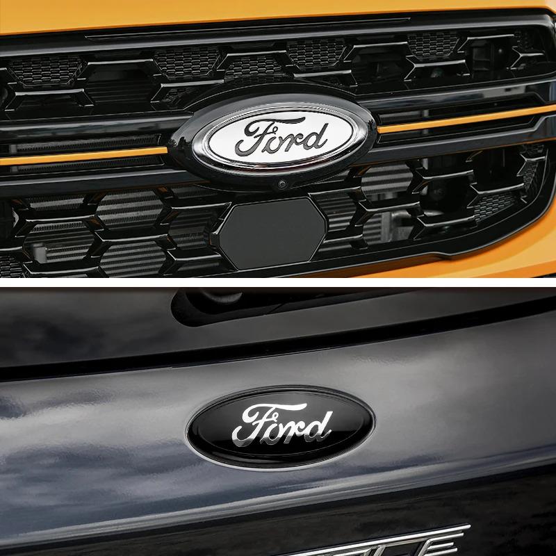 VVBK3 Ford Metal12.5/14.5/17.5/22.5cm For Focus Mondeo Edge Ecosport Ranger Fiesta Fusion Front Rear Trunk Emblem Metal Cover Sticker