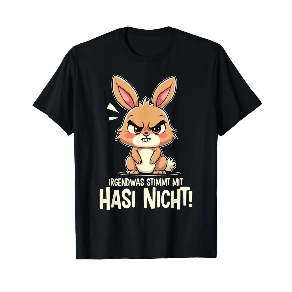 Somethings Not Right With Bunny Rabbit Hare Evil T Shirt Vintage Homme Top For Everyday Wear Designer Clothes Slightly