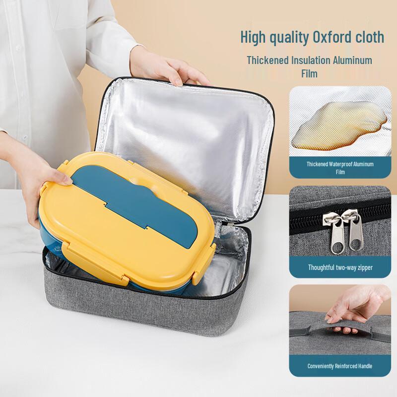 Pink 304 Stainless Steel 4-Compartment Bento Lunch Box Set