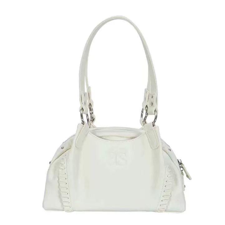 

Корейская сумка-хобо Ason 24FW из натуральной кожи большой вместимости: Нишевая сумка-тоут на одно плечо подмышку для женщин