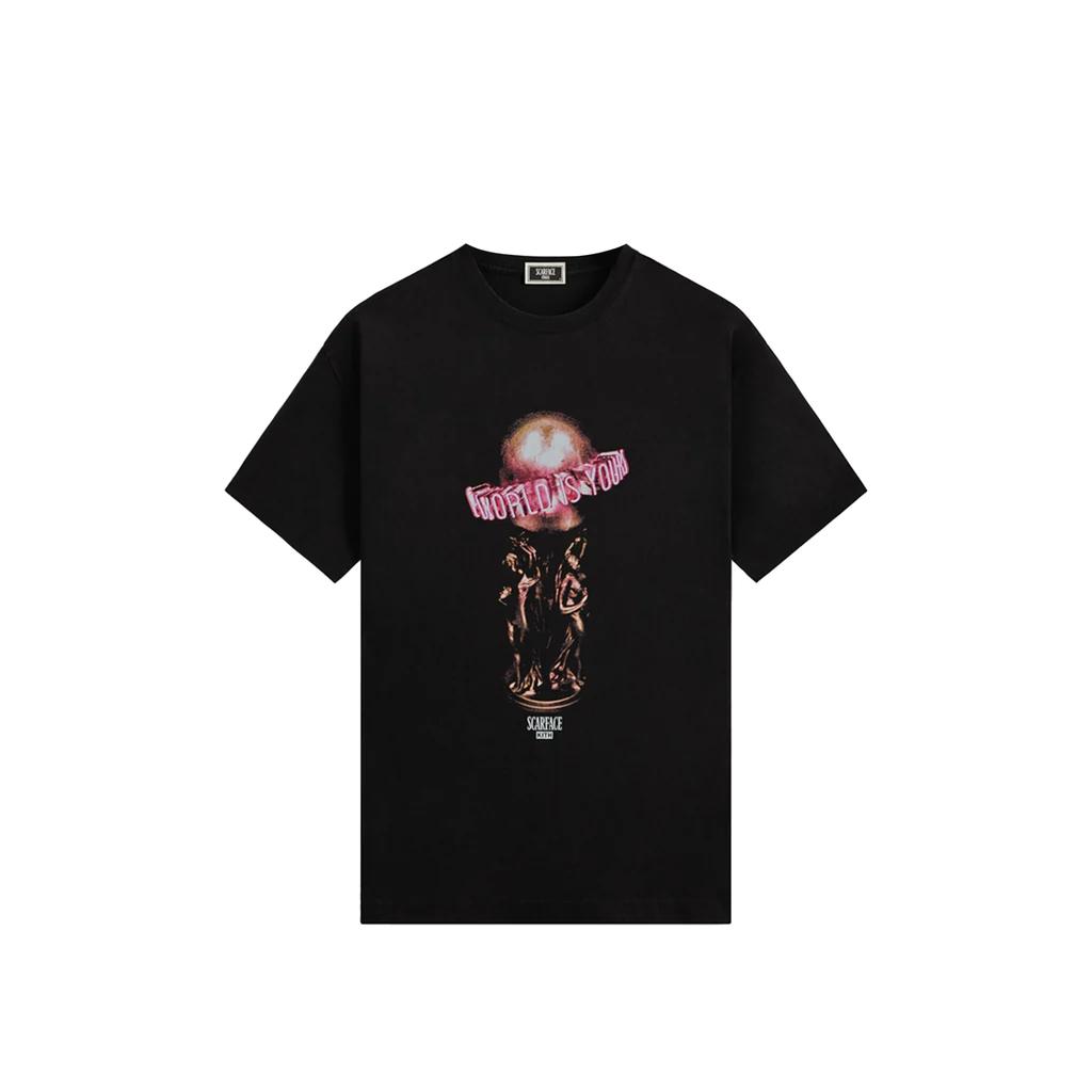 Kith For Scarface The World Is Yours Tee Black Men Tops KHM034177-001