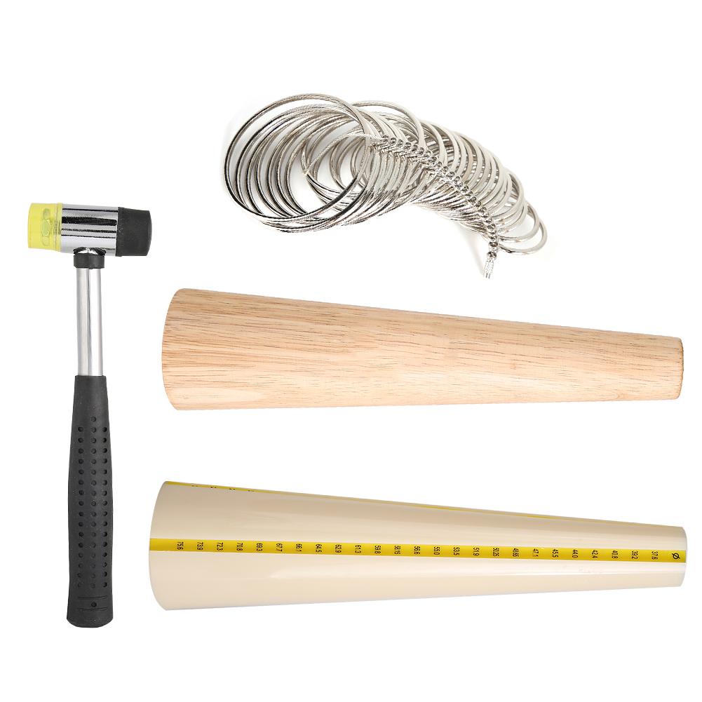 4pcs / Set Mandrel Sizer Jewelry Making Tools for Ring Bracelet Repairing Measuring Processing