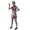 Halloween Zombie Nurse Cosplay Costume With Bloodstains For Horror Theme Party