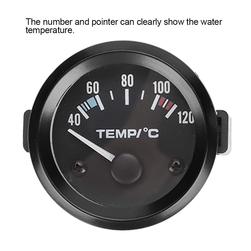 Car Temperature Meter LED Digital Temperature Meter Sensor 40-120 Degree 2" 52mm Blue Dial Light Truck Universal Car