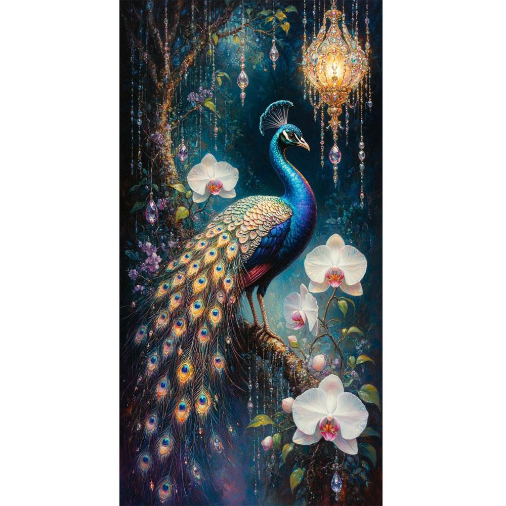 Beautiful Peacock and Flowers Picture DIY Diamond Painting Cross Stitch Full Drills Diamond Mosaic New Collection Home Decor