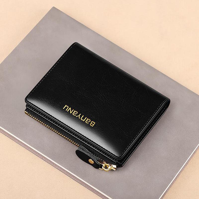 Anti  Woman Small Genuine Leather Purse  New Design Ultra Thin Coin Wallet for Women Fashion Gifts