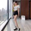Women's Black High-Waisted Casual Shorts with Side Ties & Zipper, Korean Style, Slimming & Versatile for Autumn/Winter 2025
