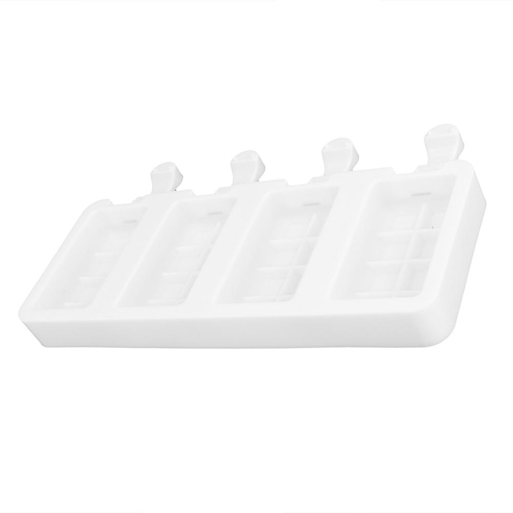 Grid Pattern Silicone Ice Cream Mold 4-Cavity DIY Ice Cream Mold Ice Bar Maker DIY Freezer Making