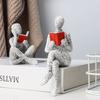 Creative Reading Woman Resin Artwork - Home Desktop Resin Decor Item