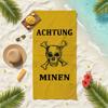 Achtung Minen Metal Signs Towel Soft Pool Gift For Travel Gym Shower Camping Quick Dry Sports Beach Towels