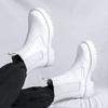 Fashion Men's Fashion Stage Nightclub Dress Chelsea Boots Black White Genuine Leather Shoes High Top Platform Boot Long Botas Masculinas