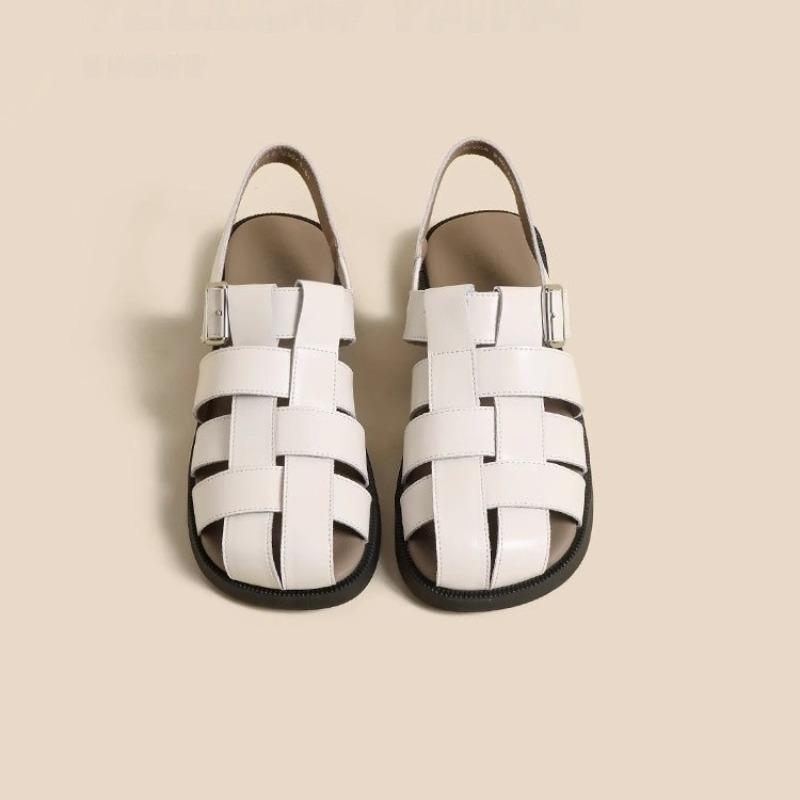 New Retro Women's Flat Shoes, Round-toed Sandals, Soft Soles