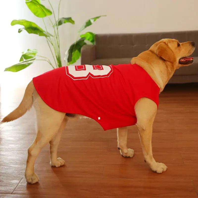Spring Dog Clothes Breathable Basketball Digital Clothing Pet Quick-drying Large Dog Sweat Shirt Pet T-shirt Vest Outdoor