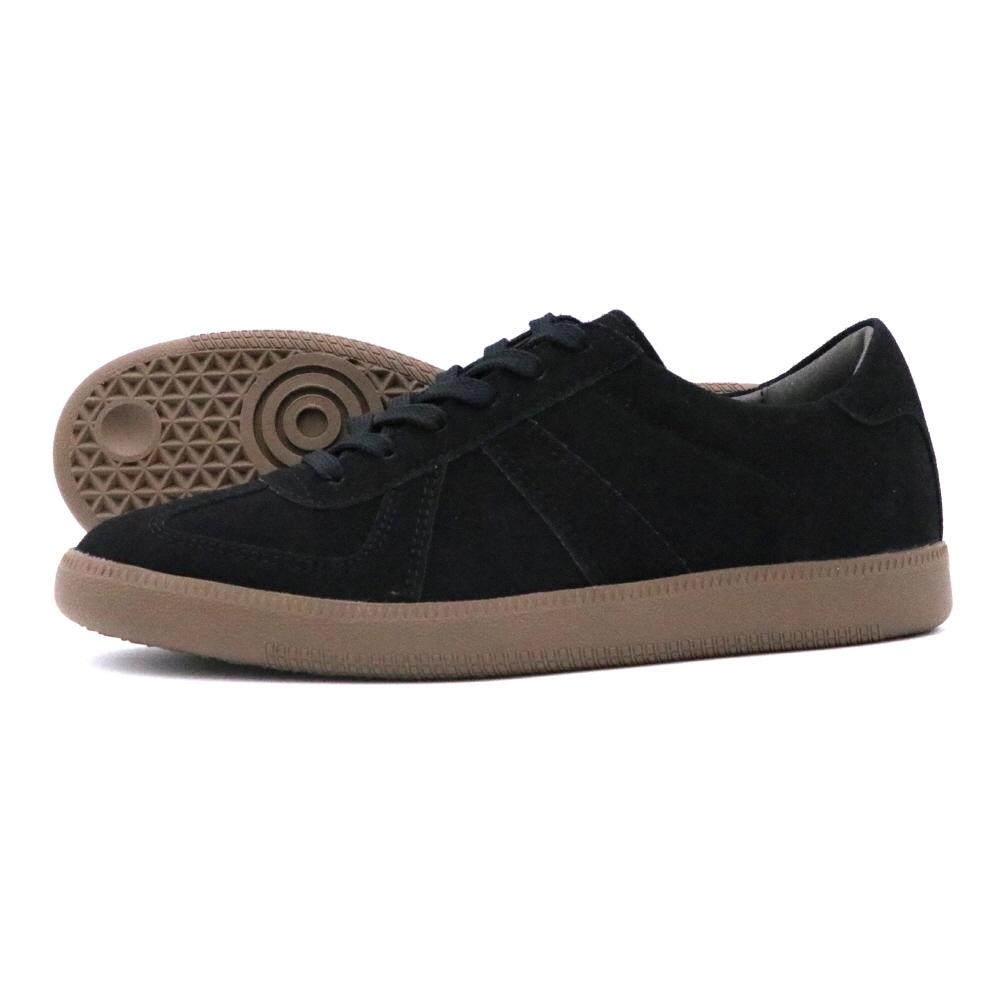 Supener Laos Suede German Army Sneakers Black