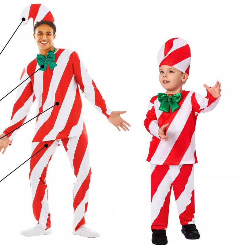 Kids Candy Cane Costume for School Holiday Stage Performance