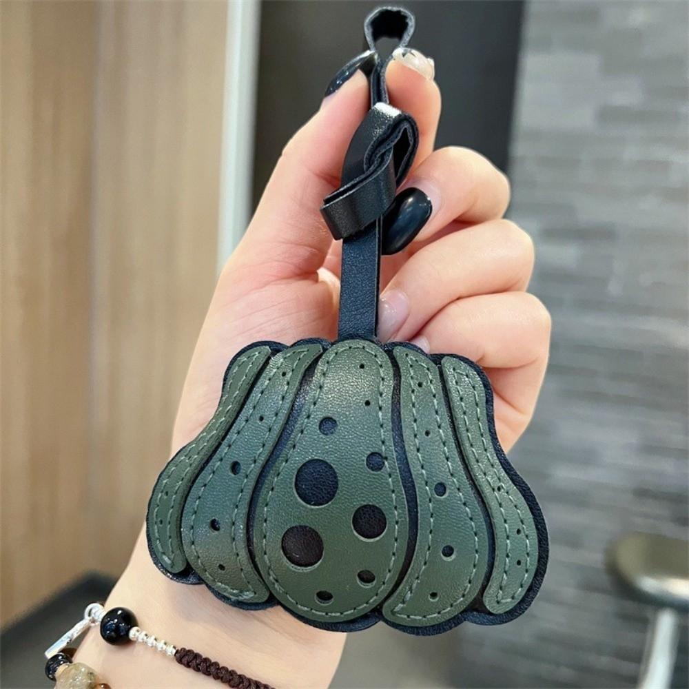 Polka Dot Pumpkin Keychain Solid Color Beg Accessories Gift Halloween Bag Pendant Bag Charm