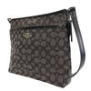 Used COACH Shoulder Bag F29960 Signature Canvas/leather Gray Black Casual