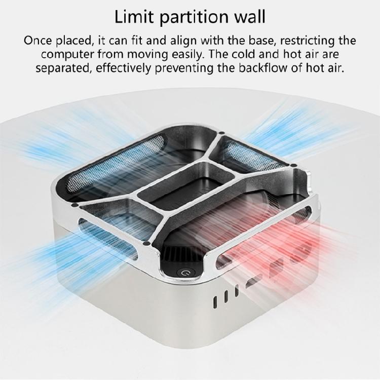 High Performances Aluminum Heat Sink Base With 2 Airflows Channel for Macmini Studio Use
