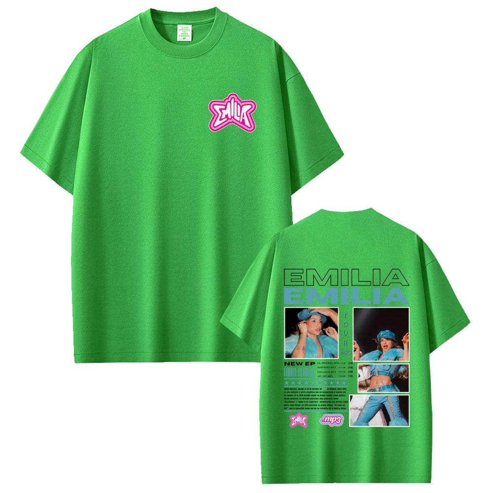 Singer Emilia Mernes MP3 Tour Graphic Tshirt Unisex Women Fashion Oversized Streetwear Summer Male Hip Hop Vintage Short Sleeve